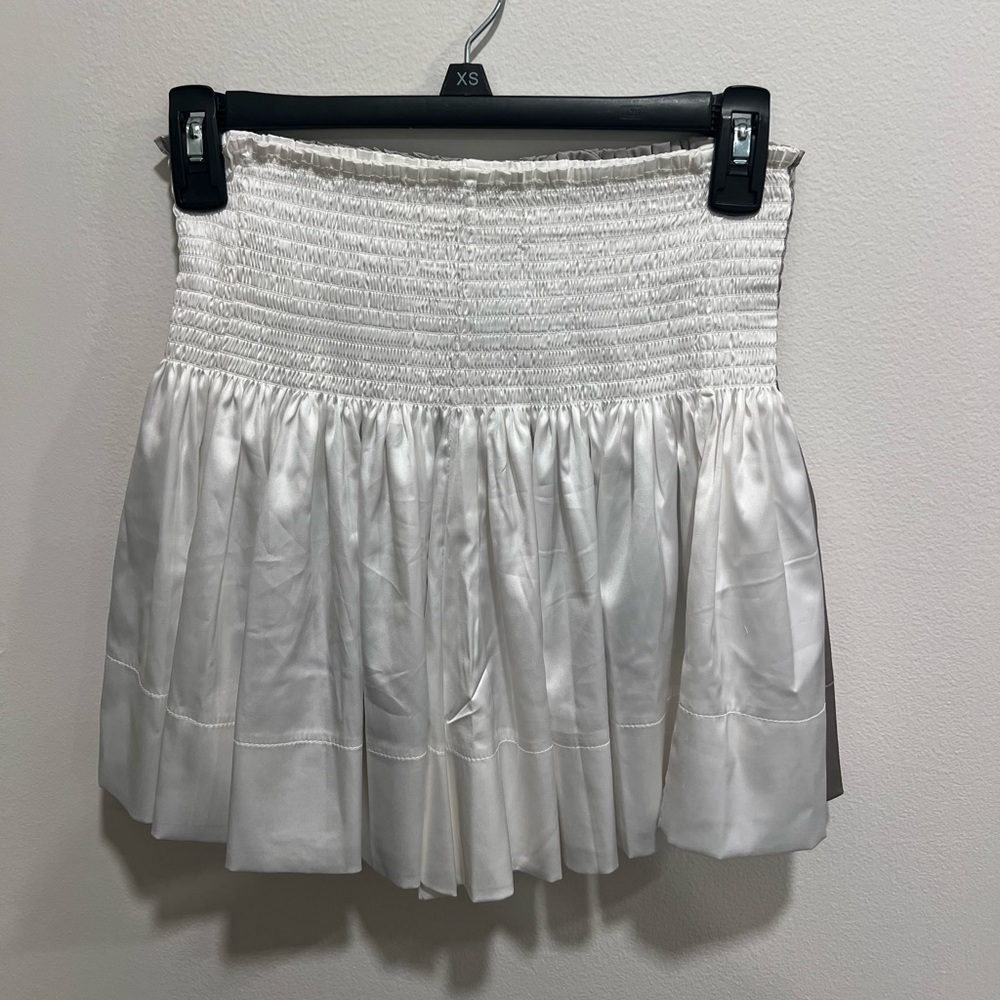Natural life white smocked skirt